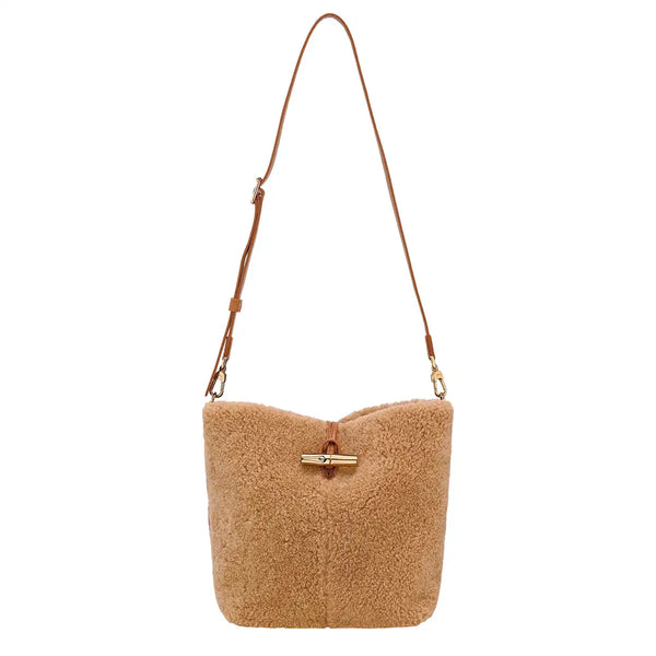 Shearling sac bandouillière - Le Roseau - Camel (226)