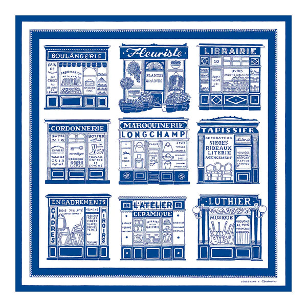 Carré de soie 70 cm x 70 cm Cobalt (487) - Soie