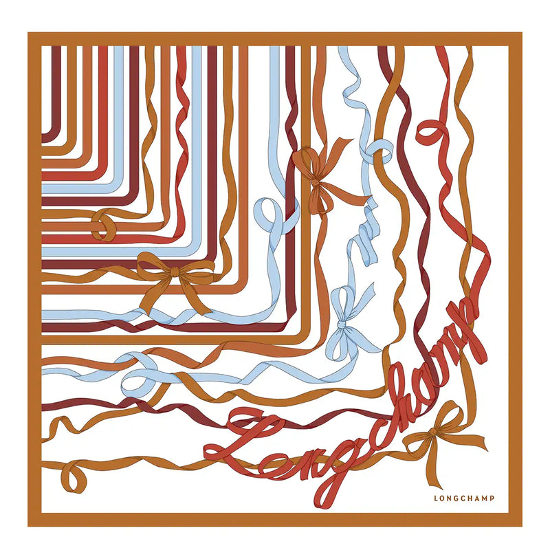 Ruban Longchamp - Carré de soie (50x50) - Ambre (490)