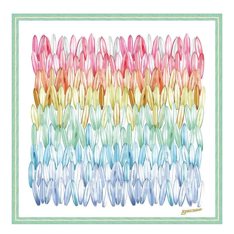 Camaïeu de Surf - Carré de soie (90x90) - Rainbow (M36)