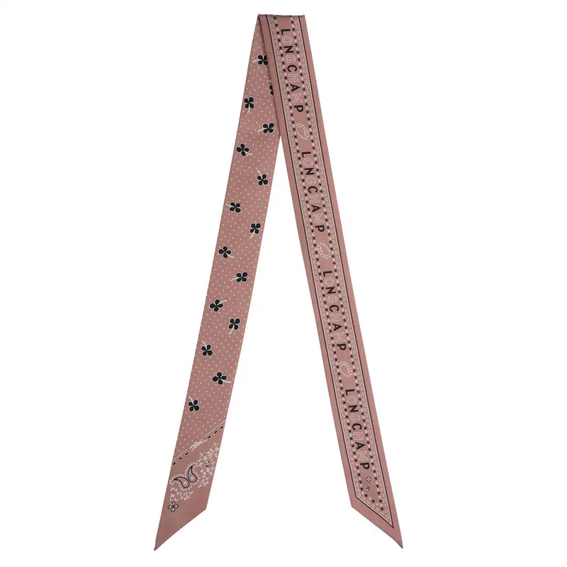 French Bandana - Ruban de soie - Rose thé (P96)